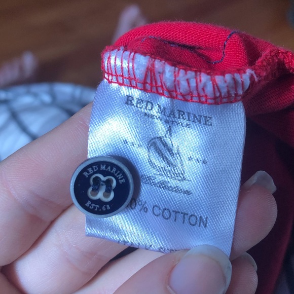 Red Marine t-shirt patch size S XS red, blue, white retro - Picture 11 of 12